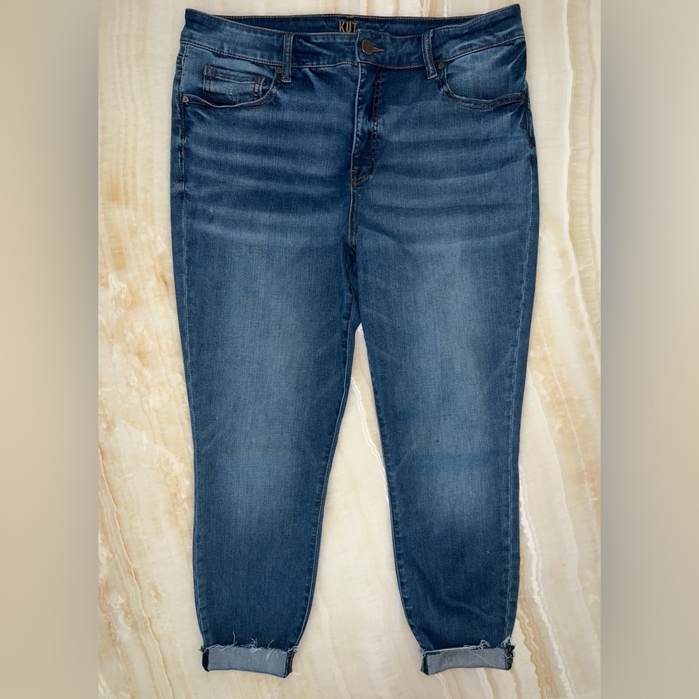 KUT From The Kloth “Fab Ab” High Rise Crop Skinny Jeans – Size 14